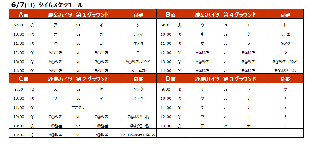 2026/6/6(土)～7(日)　FOOTBALL COMPETITION 2025-26【新歓ROUND③】GROWTH トーナメント表