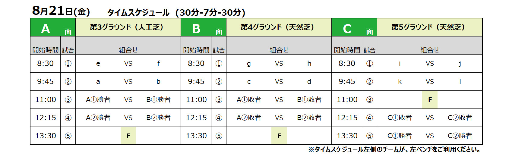 2026/8/19(水)～21(金) Jr.Youth FESTA SUMMER 草津温泉ステージ【U-14】スケジュール トーナメント表