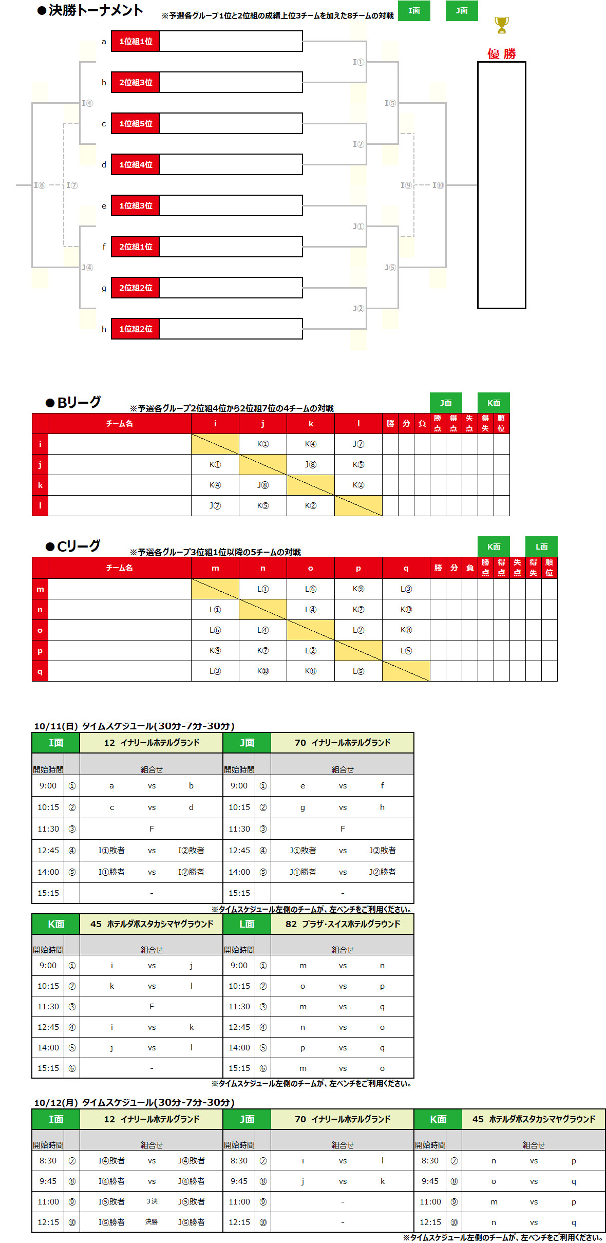 2026/10/10(土)～12(月) NIWANO CUP 第29回 群馬県クラブユースサッカー大会 【U-13】 トーナメント表