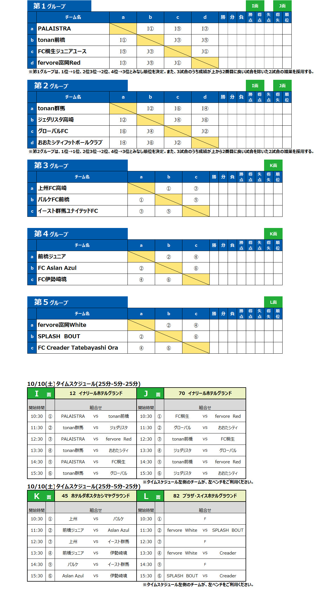 2026/10/10(土)～12(月) NIWANO CUP 第29回 群馬県クラブユースサッカー大会 【U-13】 トーナメント表